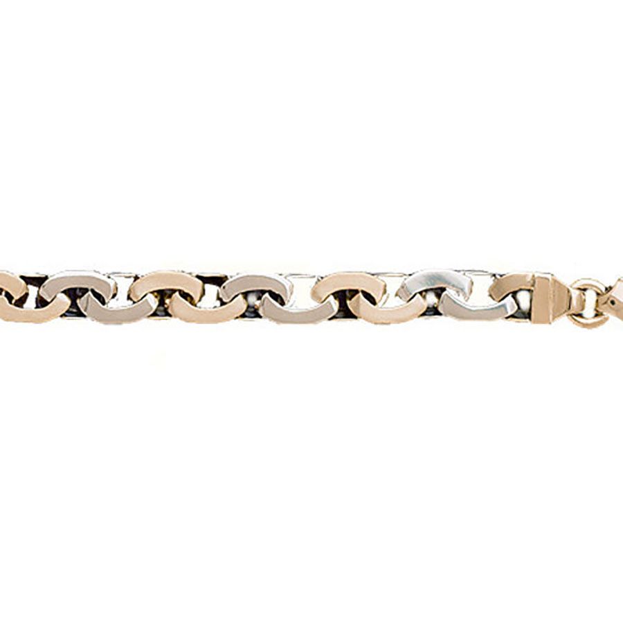 Dazzlers 14k Gold Two Tone Link Bracelet, MPN: DZ-12636