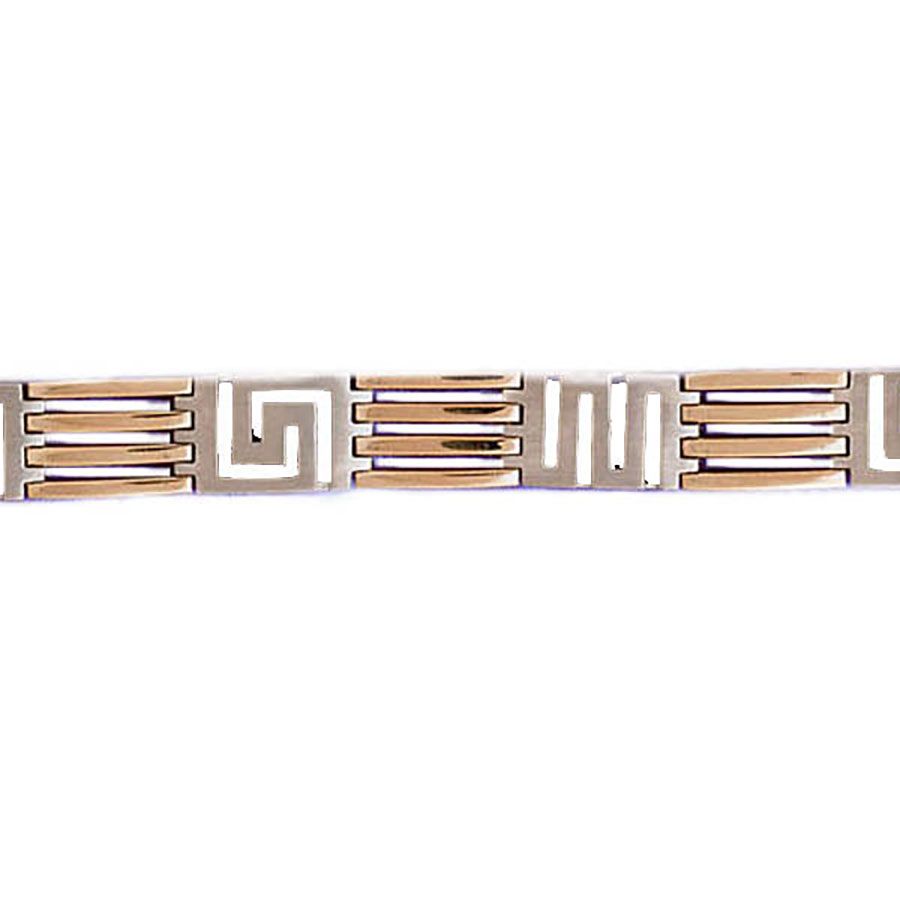 Dazzlers 14k Yellow Gold Fancy Men'S Bracelet with A Safety Clasp, MPN: DZ-12729