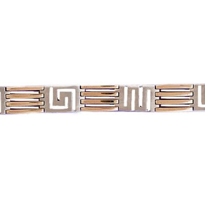 Dazzlers 14k Yellow Gold Fancy Men'S Bracelet with A Safety Clasp, MPN: DZ-12729