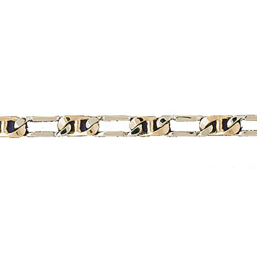 Dazzlers 14k Gold Two Tone Link Bracelet, MPN: DZ-12647