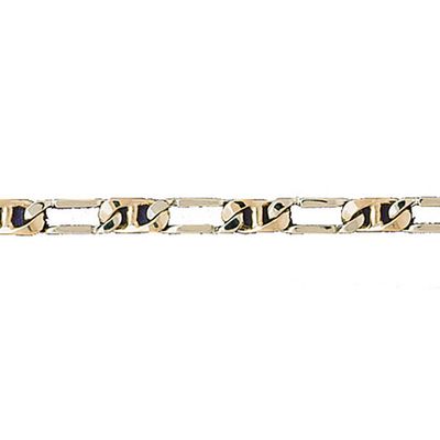 Dazzlers 14k Gold Two Tone Link Bracelet, MPN: DZ-12647