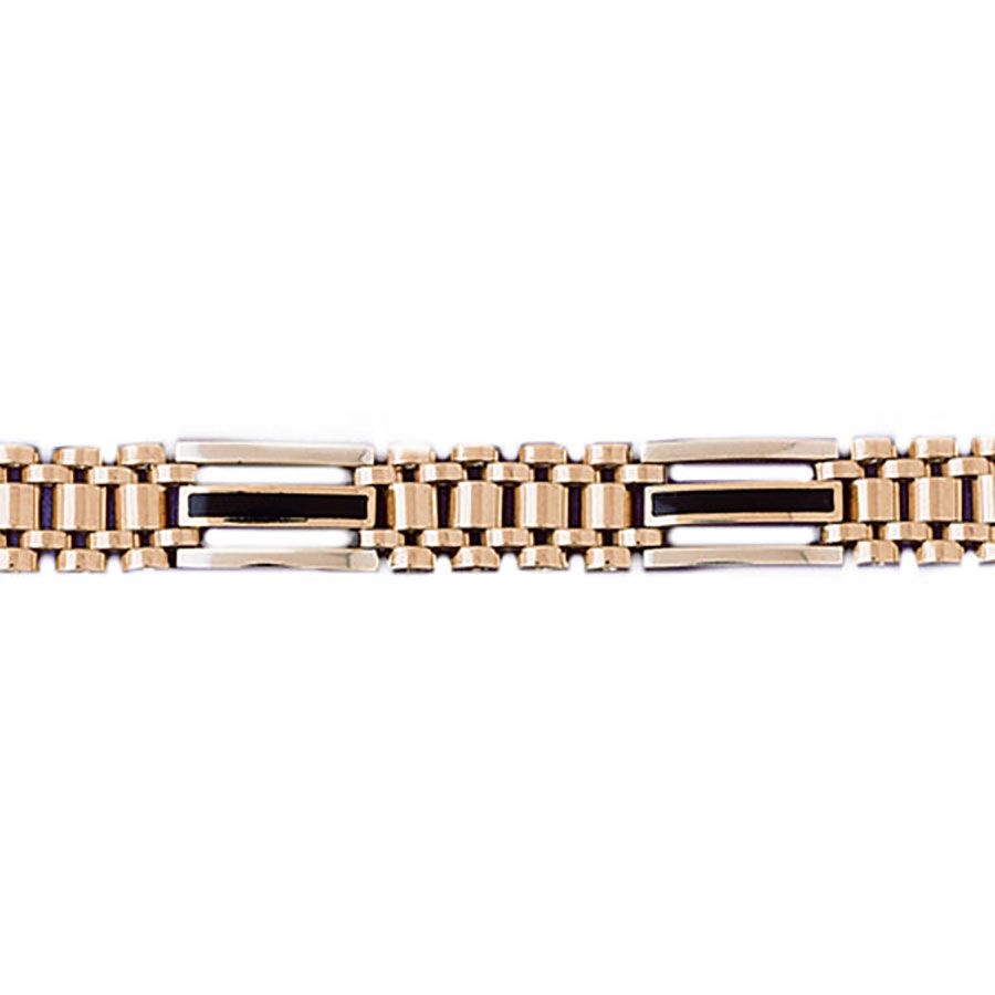 Dazzlers 14k Yellow Gold Black Onyx Bracelet with A Safety Clasp, MPN: DZ-12696