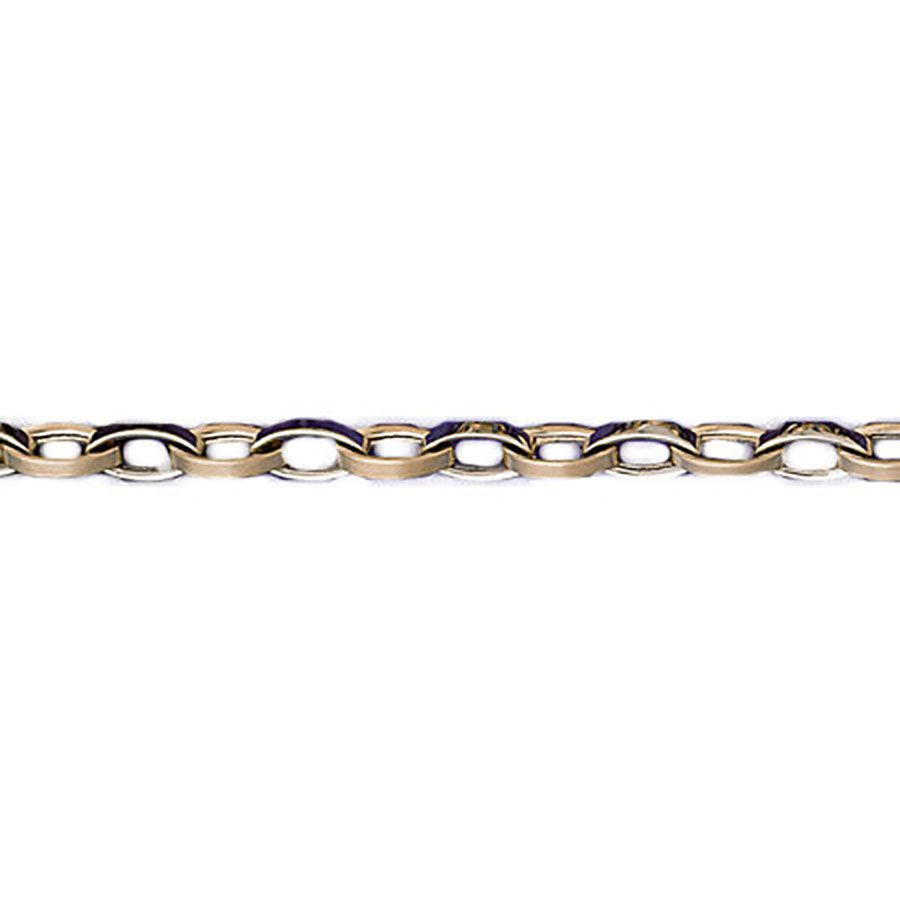 Dazzlers 14k Gold Two Tone Link Bracelet, MPN: DZ-12634
