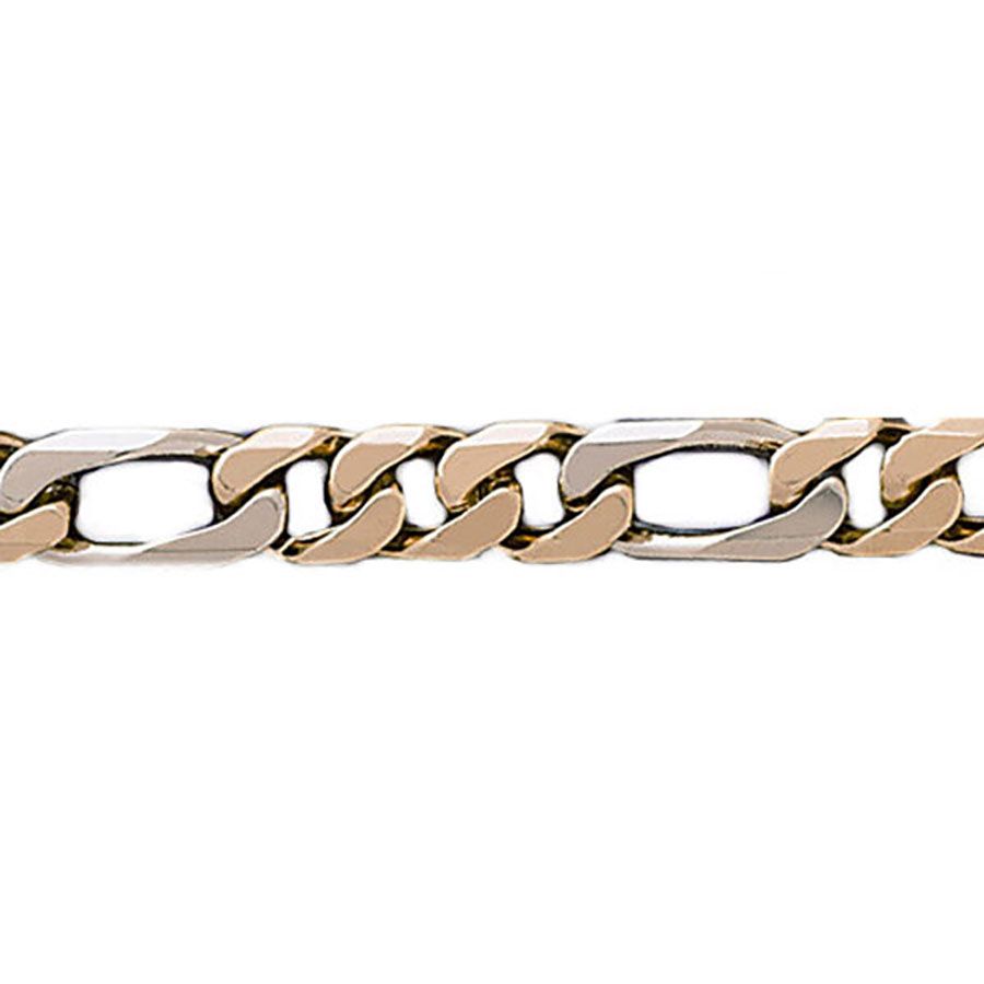 Dazzlers 14k Gold Two Tone Link Bracelet, MPN: DZ-12604