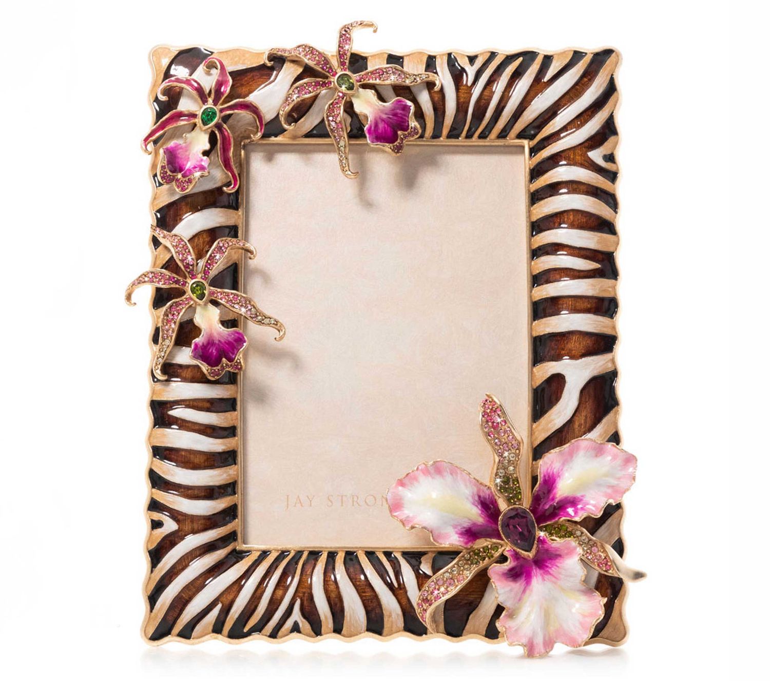 Jay Strongwater Lana Zebra Orchid 5 Inchx7 Inch Picture Frame Safari, MPN: SPF5883-251, UPC: 848510…