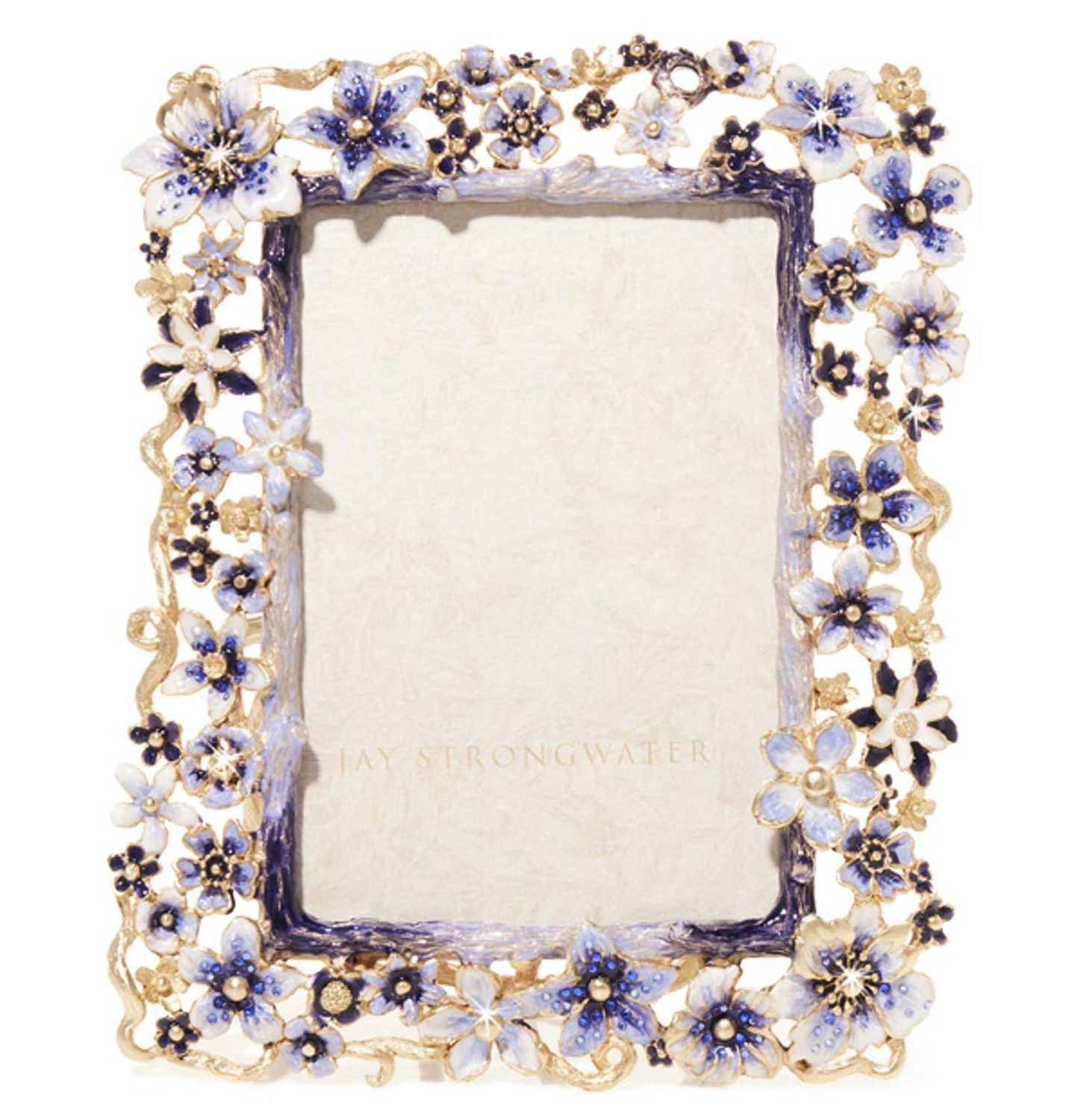 Jay Strongwater Leartes 4 x 6 Inch Picture Frame Delft Garden, MPN: SPF5909-284, UPC: 848510044653