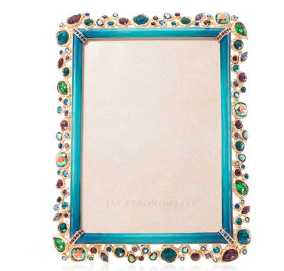 Jay Strongwater Leslie Bejeweled 5 x 7 Inch Picture Frame Peacock, MPN: SPF5922-208, UPC: 848510047…