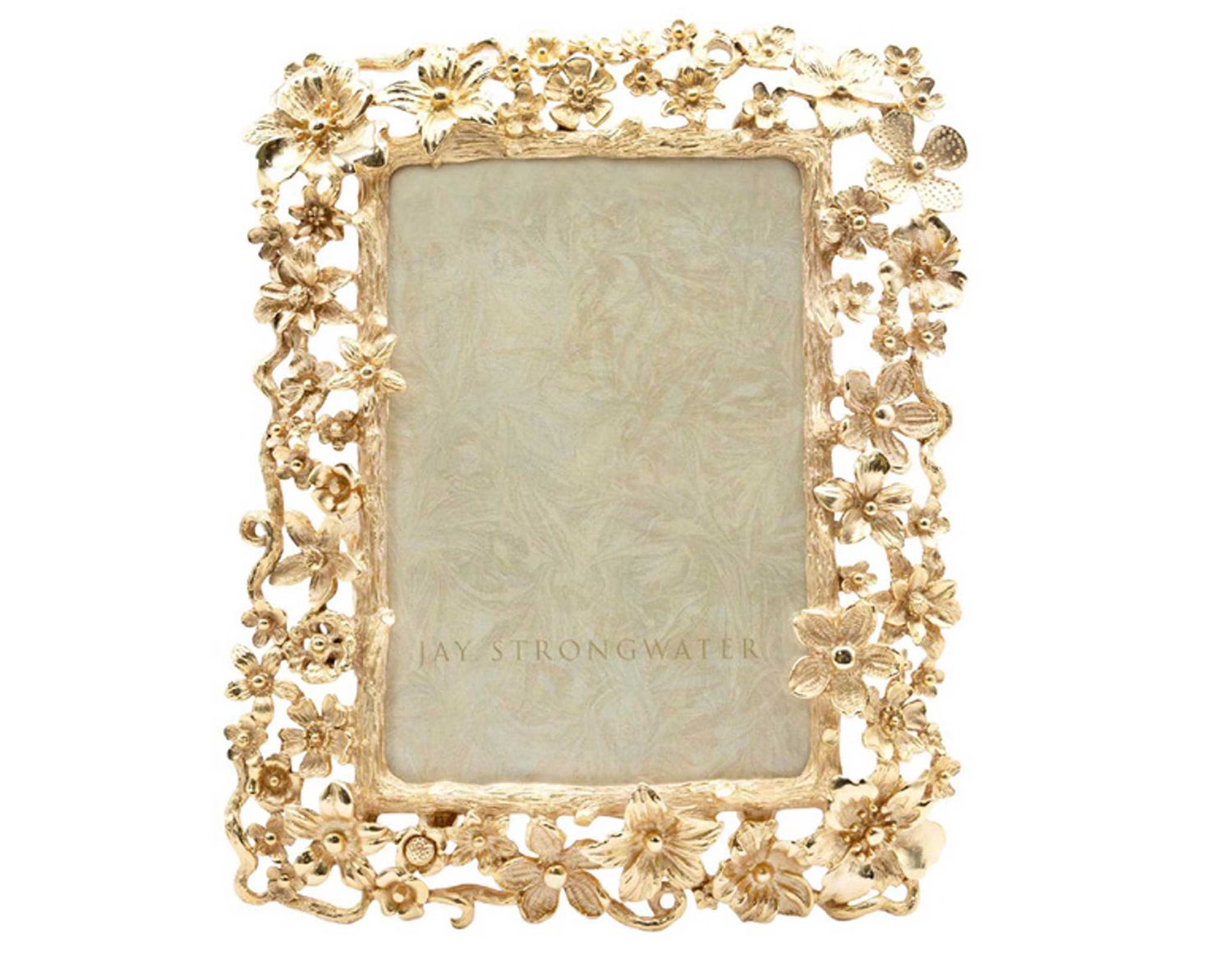 Jay Strongwater Leartes 4 x 6 Inch Picture Frame Composition Gold, MPN: SPF5909-292, UPC: 848510047…