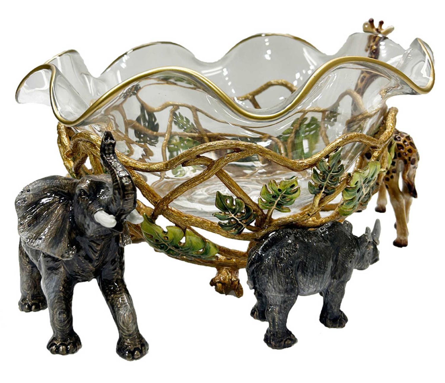 Jay Strongwater Shere Animal Parade Bowl, MPN: SDH2616-274, UPC: 8485100463192