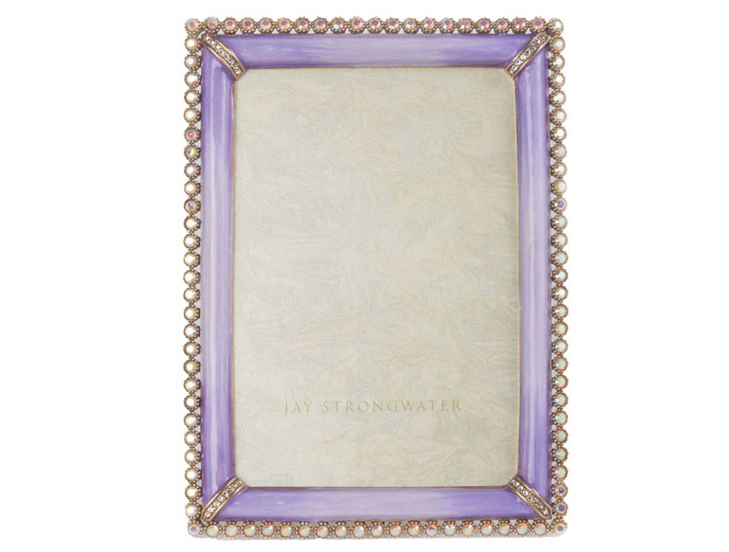 Jay Strongwater Lorraine Stone Edge 4 x 6 Inch Picture Frame Lavender, MPN: SPF5919-237, UPC: 84851…