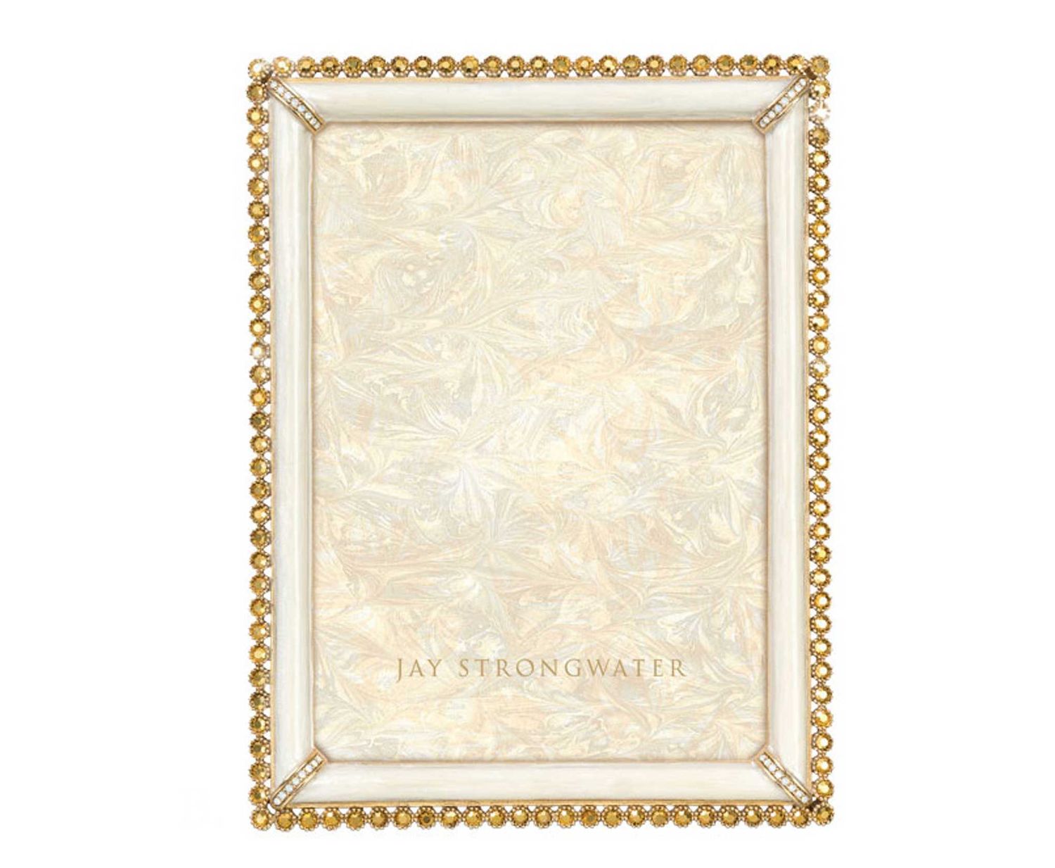 Jay Strongwater Lucas Stone Edge 5 x 7 Inch Picture Frame Gold, MPN: SPF5917-292, UPC: 848510047746