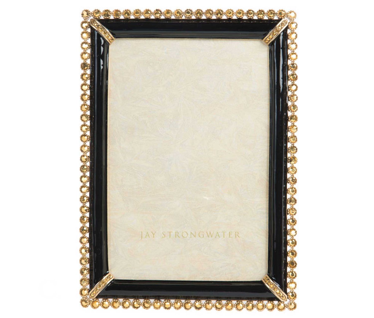Jay Strongwater Lorraine Stone Edge 4 x 6 Inch Picture Frame Black, MPN: SPF5919-273, UPC: 84851004…