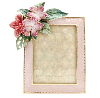Jay Strongwater Amara Tropical Flower 3 x 4 Inch Picture Frame Pink, MPN: SPF5914-256, UPC: 8485100…
