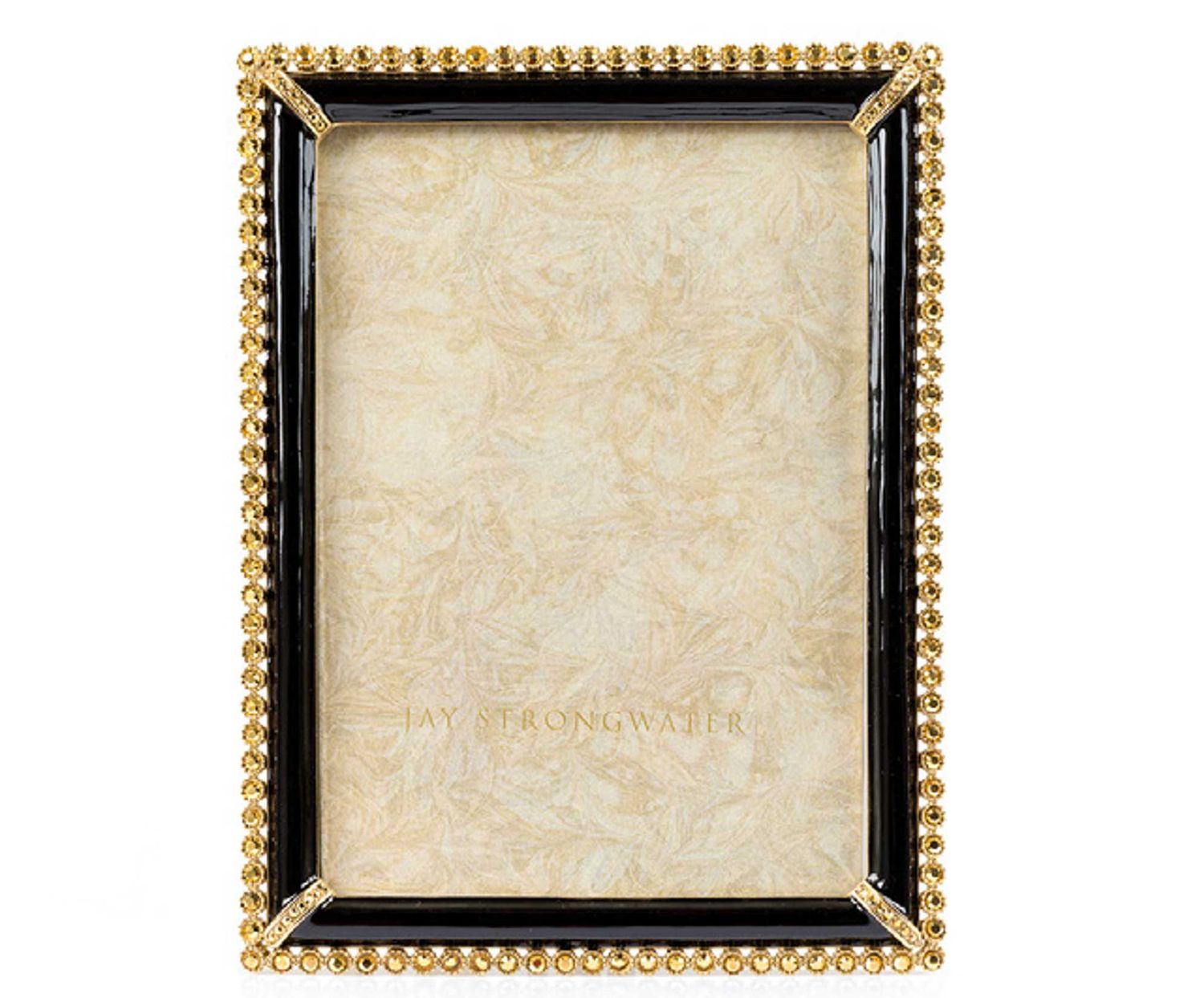 Jay Strongwater Lucas Stone Edge 5 x 7 Inch Picture Frame Black, MPN: SPF5917-273, UPC: 848510045216