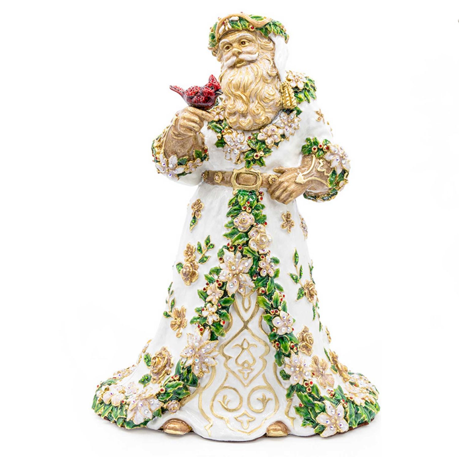 Jay Strongwater Floral Santa Claus Golden, MPN: SDH2608-232, UPC: 848510045346