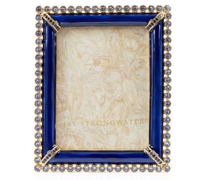 Jay Strongwater Emilia Stone Edge 3 x 4 Inch Picture Frame Delft Garden, MPN: SPF5916-284, UPC: 848…