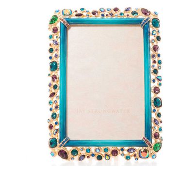 Jay Strongwater Emery Bejeweled 4 x 6 Inch Picture Frame Peacock, MPN: SPF5920-208, UPC: 8485100478…