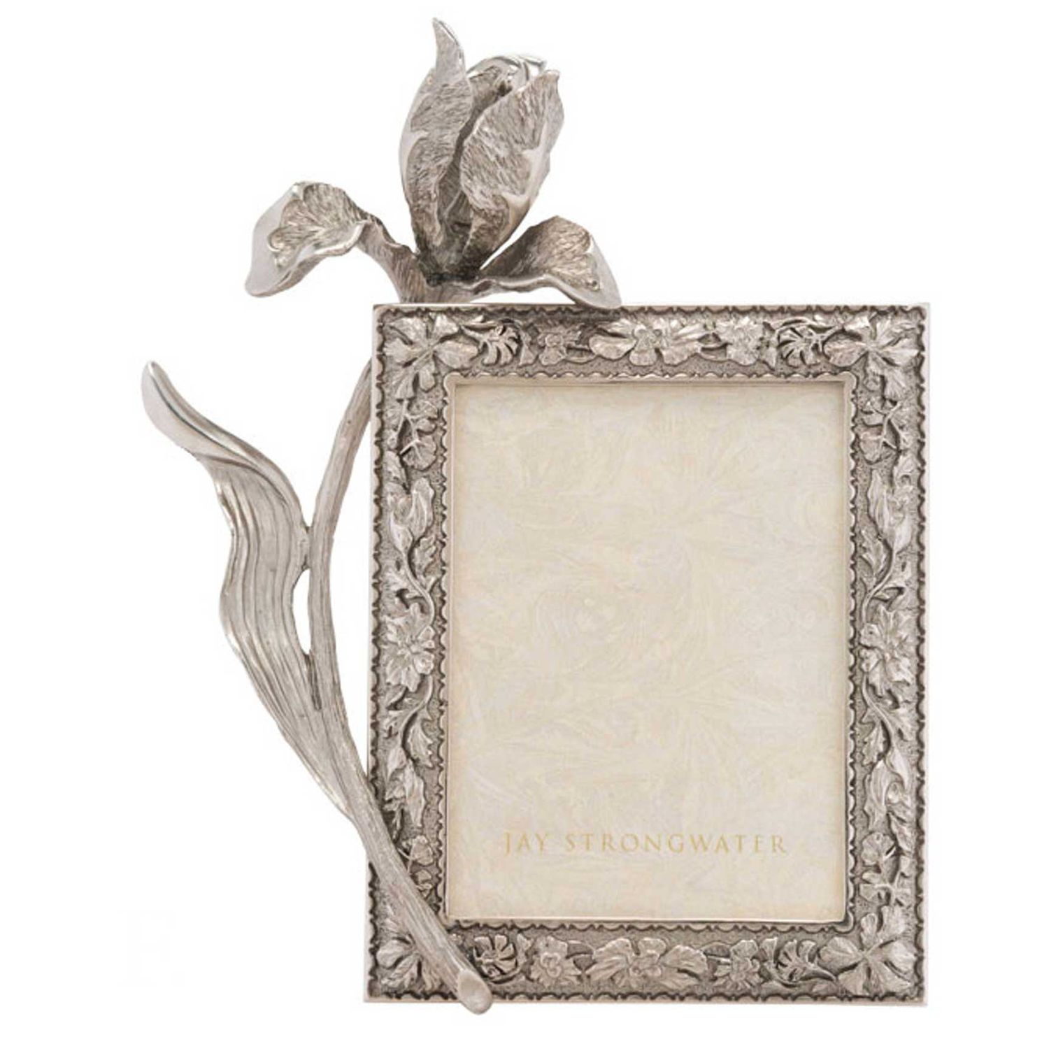 Jay Strongwater Claudia Tulip 3 x 4 Inch Picture Frame Composition Silver, MPN: SPF5940-696, UPC: 8…