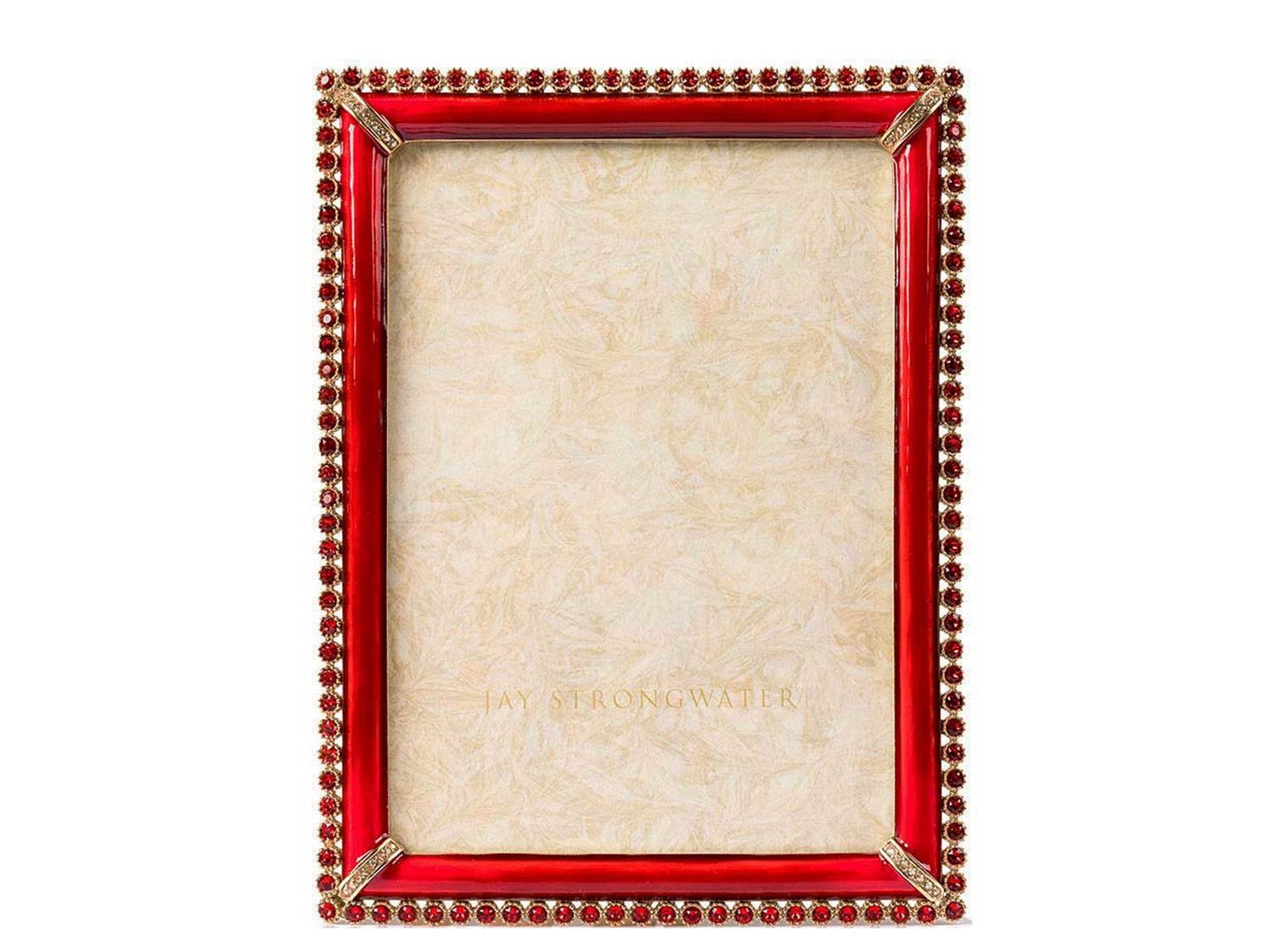 Jay Strongwater Lucas Stone Edge 5 x 7 Inch Picture Frame Ruby, MPN: SPF5917-224, UPC: 848510045223