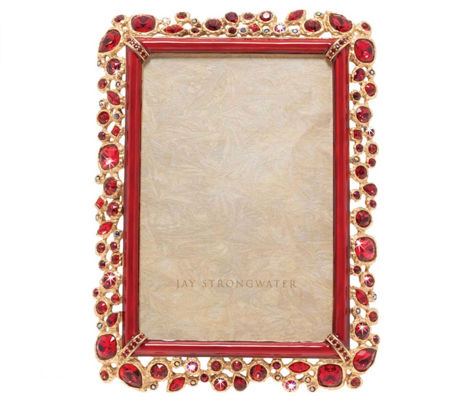 Jay Strongwater Emery Bejeweled 4 x 6 Inch Picture Frame Ruby, MPN: SPF5920-224, UPC: 848510047876