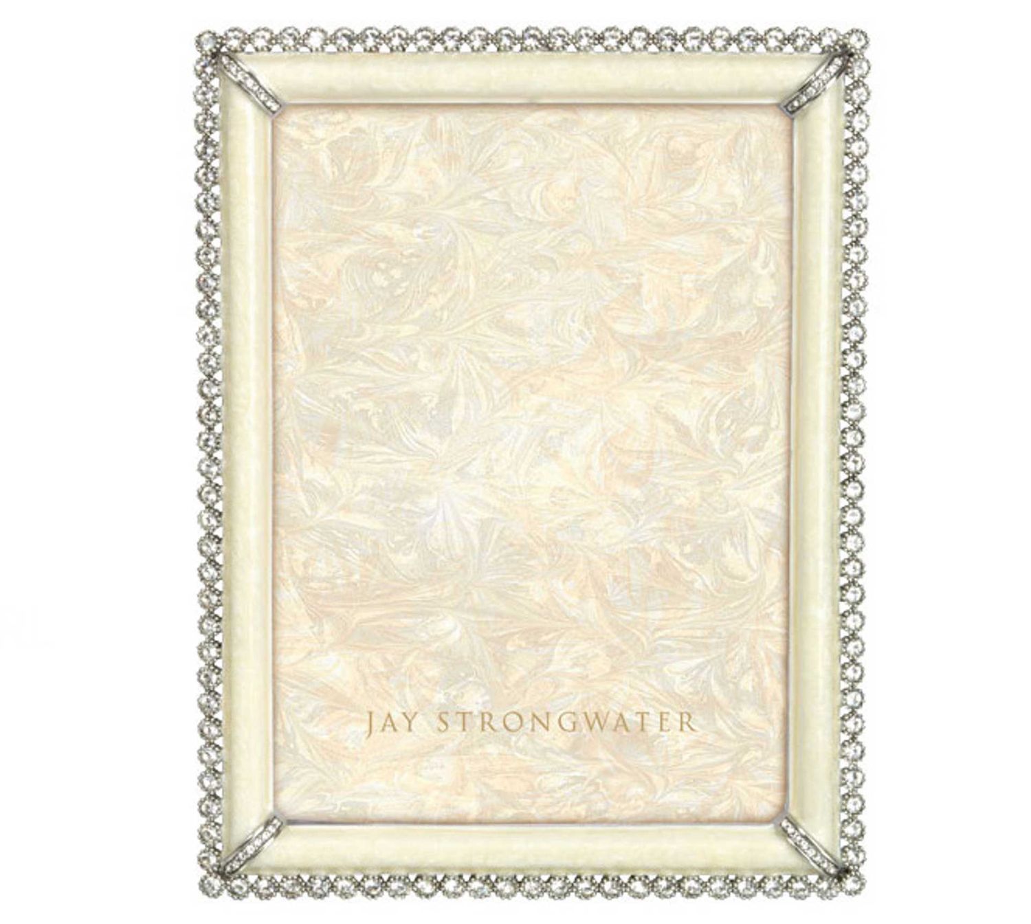 Jay Strongwater Lucas Stone Edge 5 x 7 Inch Picture Frame Crystal Pearl, MPN: SPF5917-605, UPC: 848…