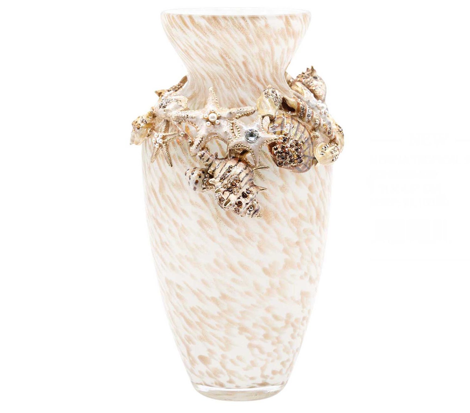 Jay Strongwater Nerina Tropical Shell Vase, MPN: SDH2629-230, UPC: 848510047326