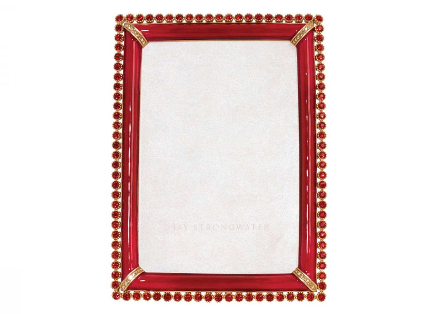 Jay Strongwater Lorraine Stone Edge 4 x 6 Inch Picture Frame Ruby, MPN: SPF5919-224, UPC: 848510047…