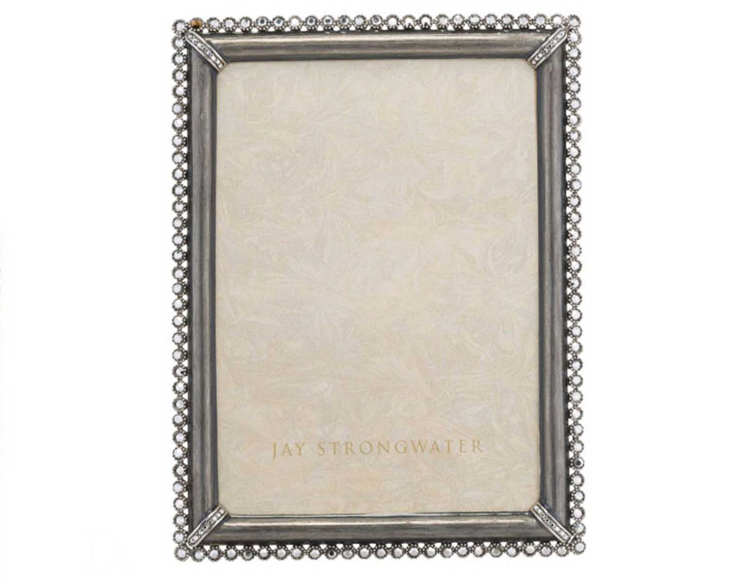 Jay Strongwater Lucas Stone Edge 5 x 7 Inch Picture Frame Silver/Grey, MPN: SPF5917-651, UPC: 84851…
