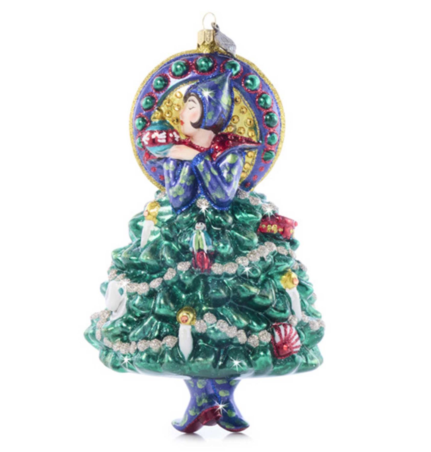 Jay Strongwater Nouveau Christmas Glass Ornament, MPN: SDH20103-250, UPC: 848510044332