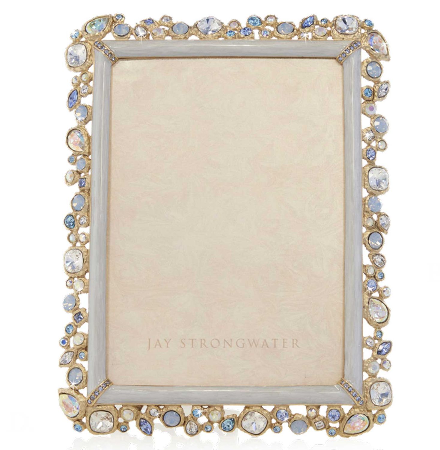 Jay Strongwater Leslie Bejeweled 5 x 7 Inch Picture Frame Baby Blue, MPN: SPF5922-225, UPC: 8485100…