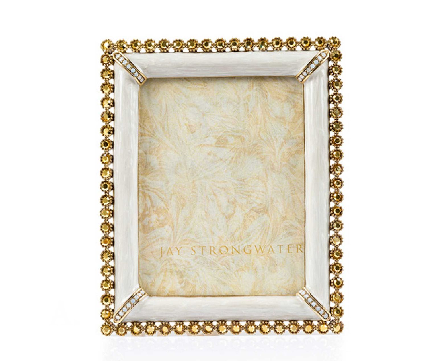 Jay Strongwater Emilia Stone Edge 3 x 4 Inch Picture Frame Gold, MPN: SPF5916-292, UPC: 848510045209