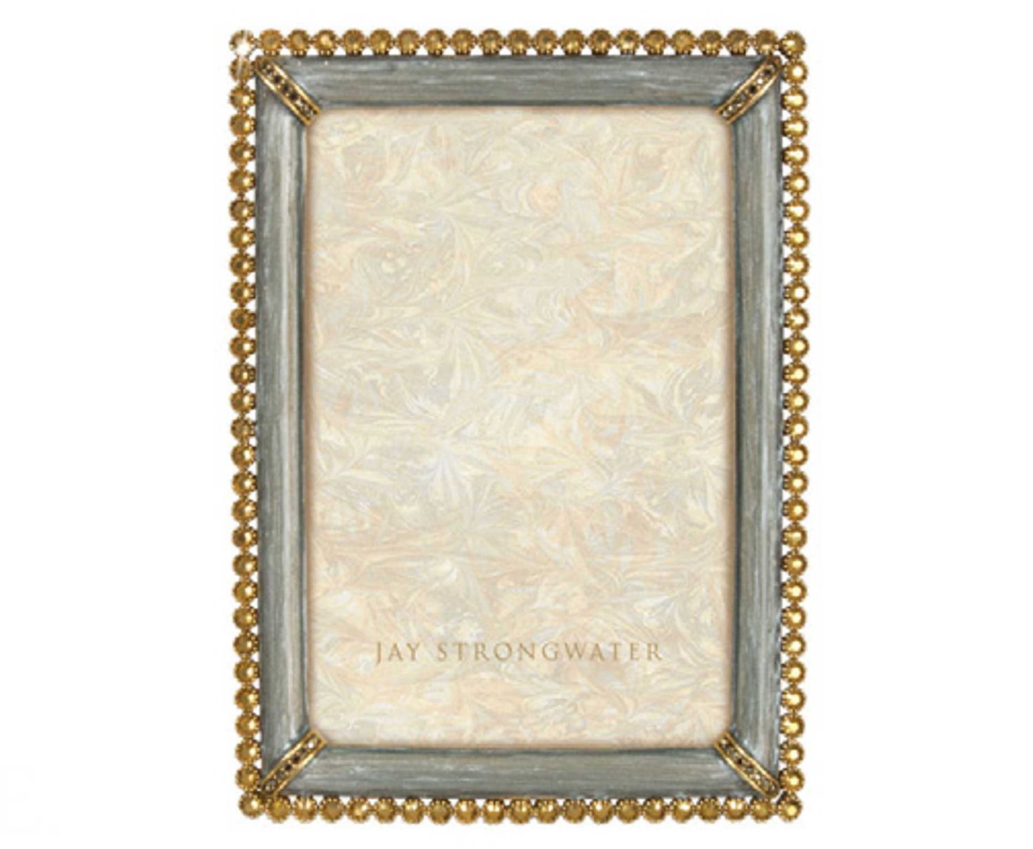 Jay Strongwater Lorraine Stone Edge 4 x 6 Inch Picture Frame Silver, MPN: SPF5919-296, UPC: 8485100…