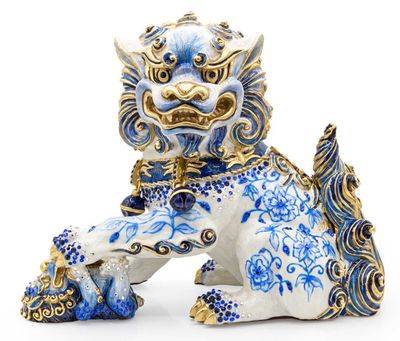 Jay Strongwater Shi Foo Dog Chinoiserie, MPN: SDH2609-253, UPC: 848510045957