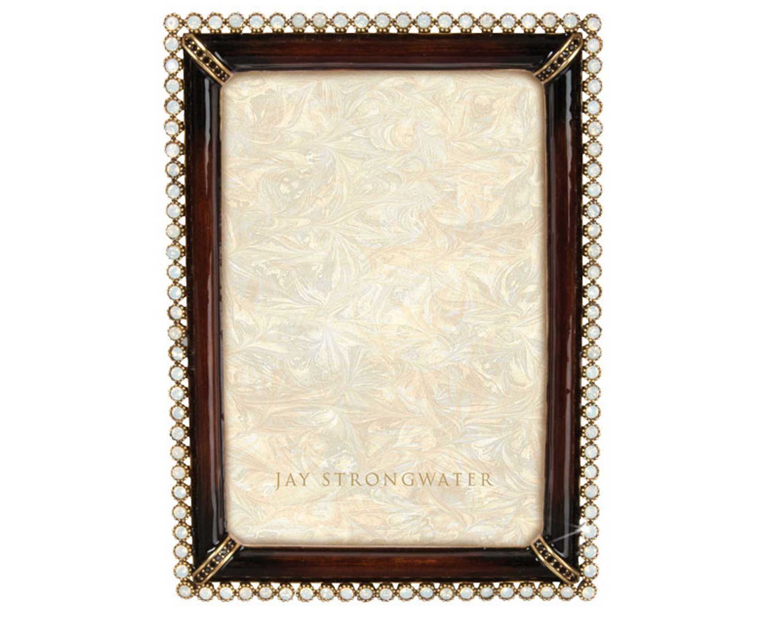 Jay Strongwater Lorraine Stone Edge 4 x 6 Inch Picture Frame Safari, MPN: SPF5919-271, UPC: 8485100…