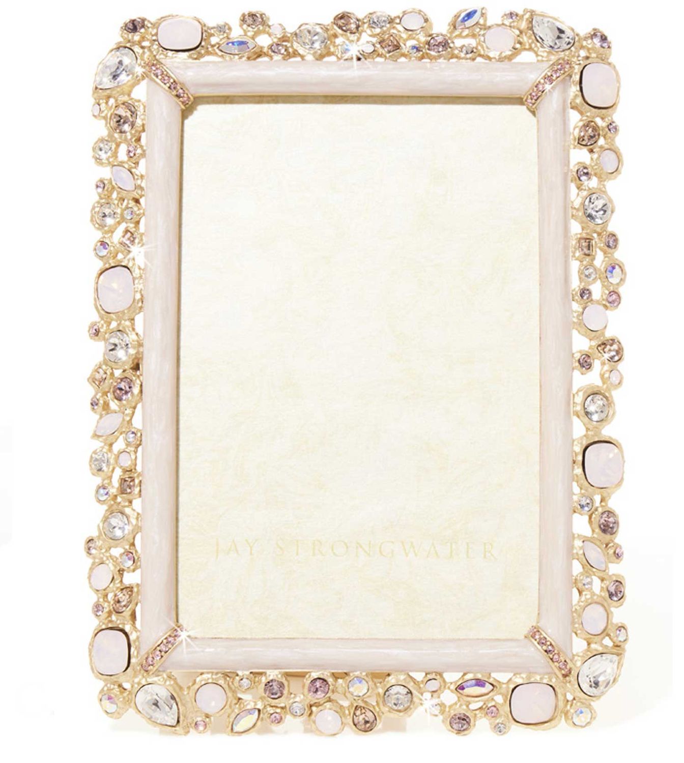 Jay Strongwater Emery Bejeweled 4 x 6 Inch Picture Frame Baby Pink, MPN: SPF5920-206, UPC: 84851004…