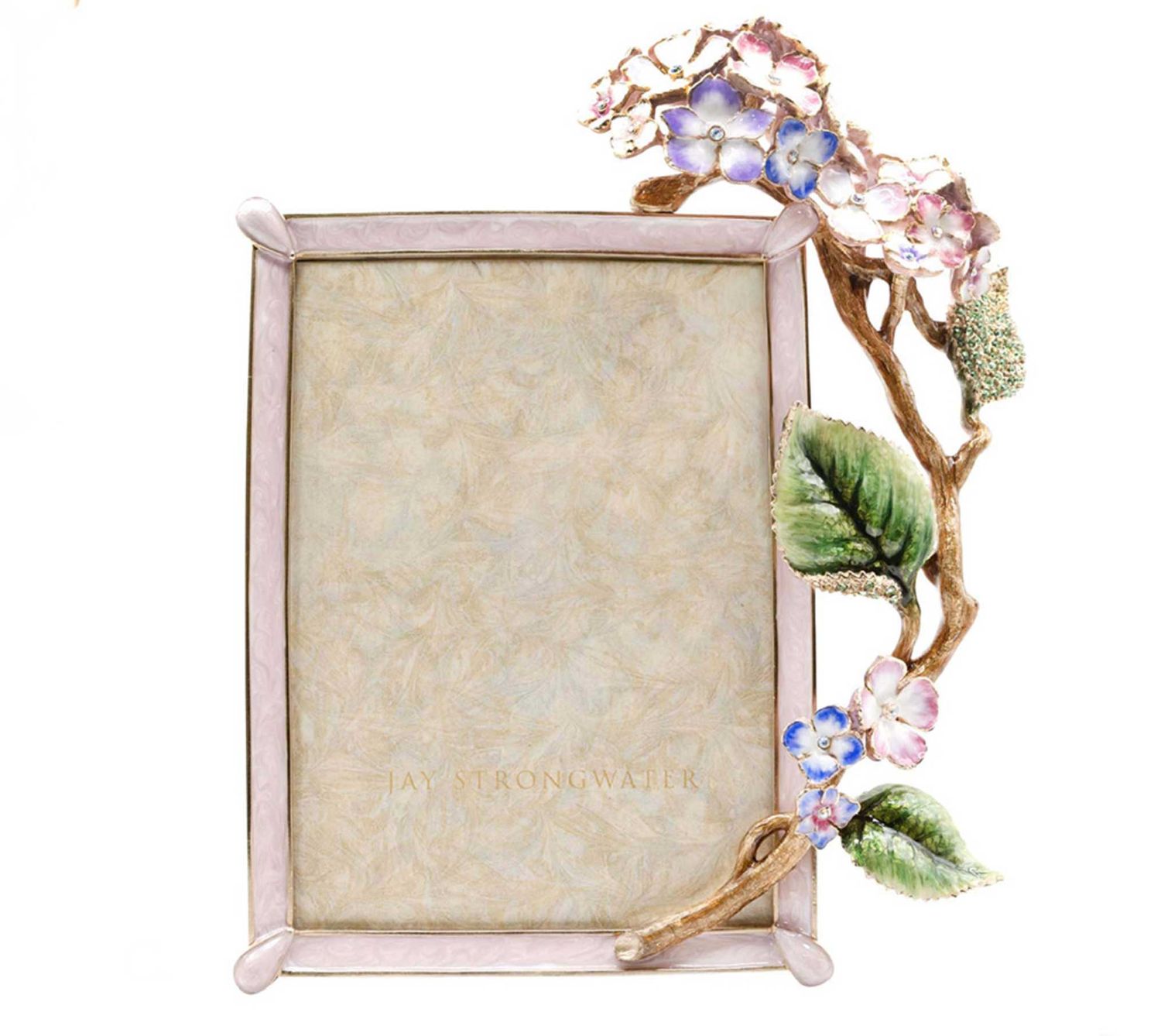 Jay Strongwater Gail Hydrangea 5 x 7 Inch Picture Frame Pink, MPN: SPF5927-280, UPC: 848510046831