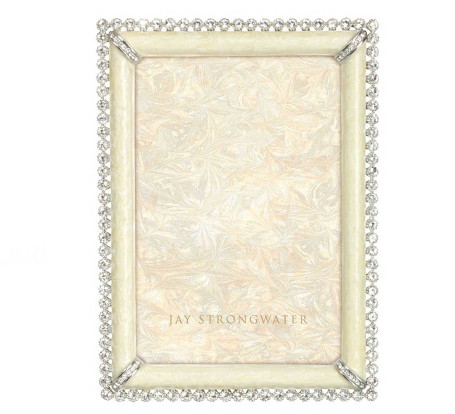 Jay Strongwater Lorraine Stone Edge 4 x 6 Inch Picture Frame Crystal Pearl, MPN: SPF5919-605, UPC: …