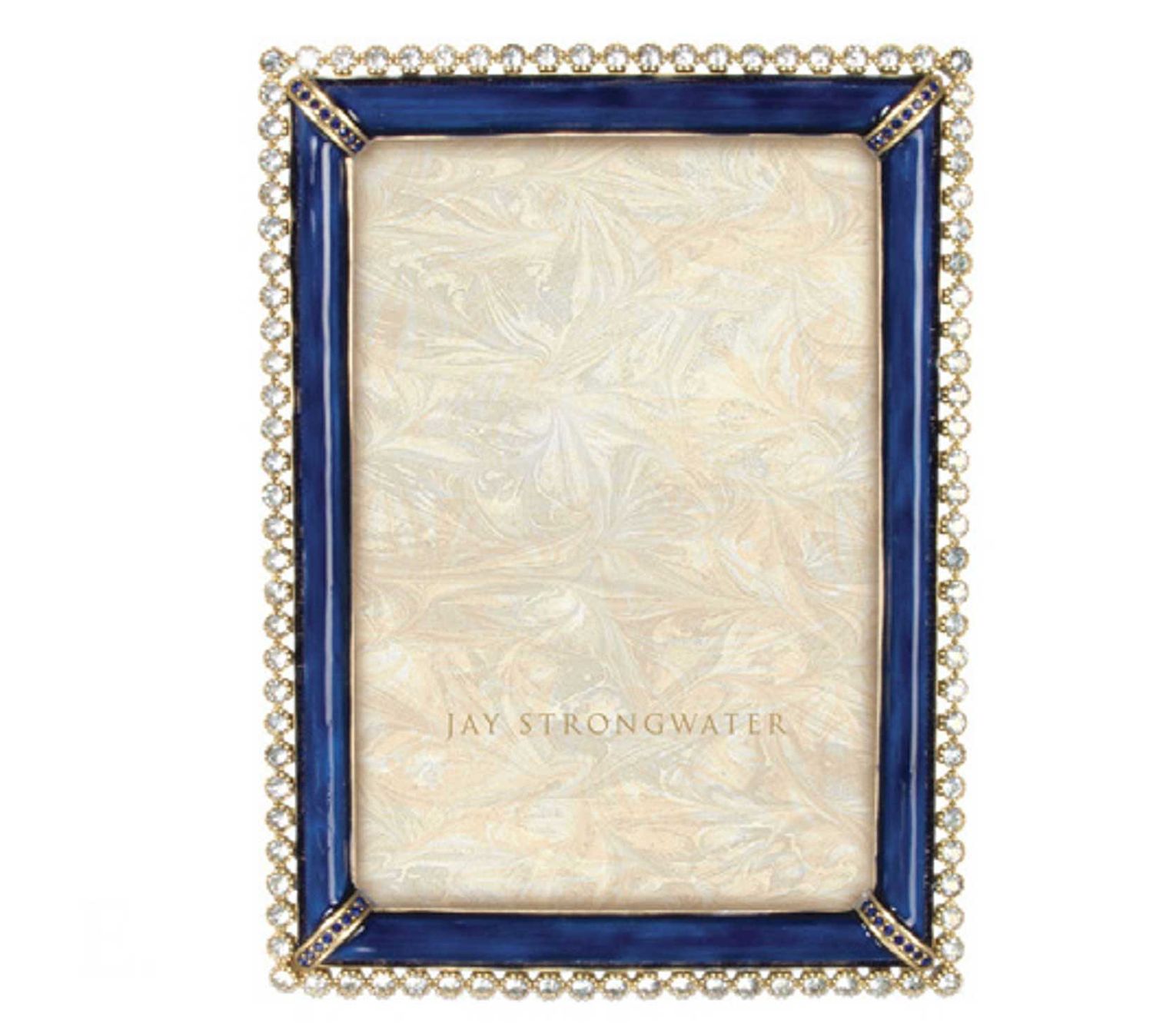 Jay Strongwater Lorraine Stone Edge 4 x 6 Inch Picture Frame Delft Garden, MPN: SPF5919-284, UPC: 8…
