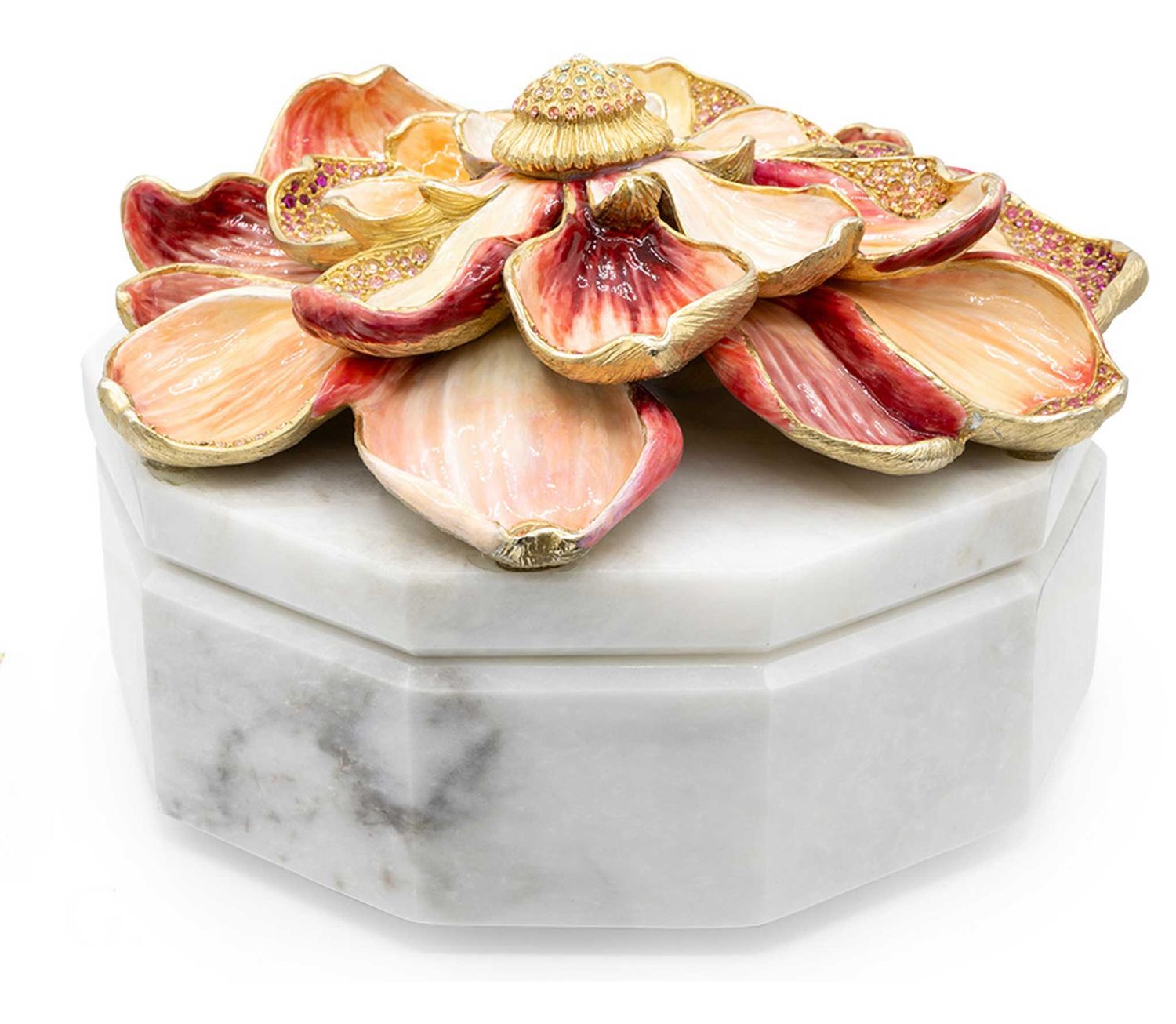 Jay Strongwater Eliana Magnolia Marble Box, MPN: SDH7464-256, UPC: 848510046121
