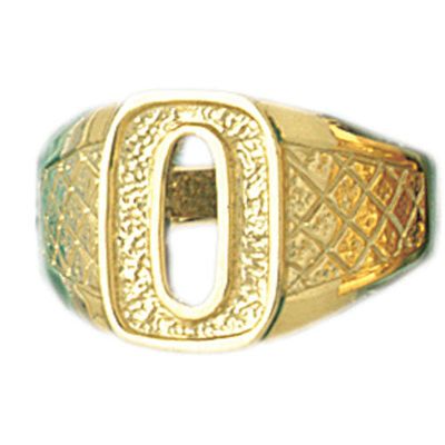 Dazzlers 14k Yellow Gold Initial O Ring, MPN: DZ-14538-8