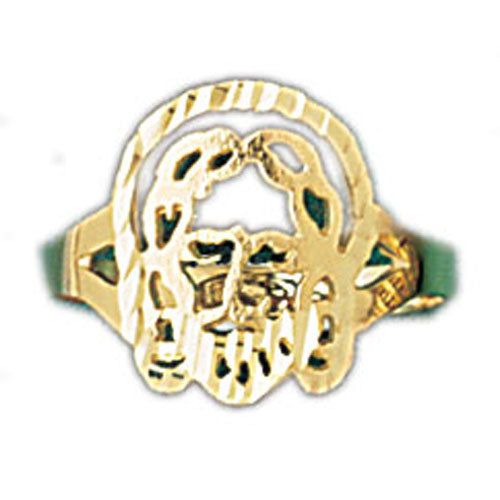 Dazzlers 14k Yellow Gold Jesus Head Ring, MPN: DZ-14114