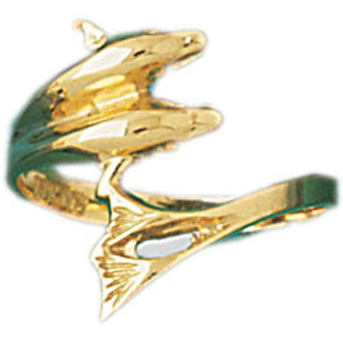 Dazzlers 14k Yellow Gold Dolphin Ring, MPN: DZ-14217