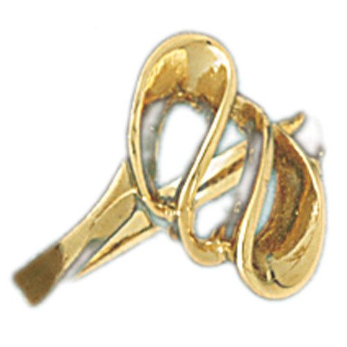 Dazzlers 14k Yellow Gold Fancy Swirl Ladies Ring, MPN: DZ-14083-4