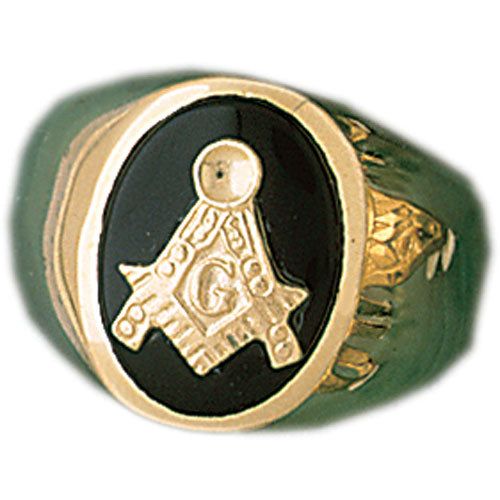 Dazzlers 14k Yellow Gold Anchor &amp; Shipwheel Onyx Ring, MPN: DZ-14666-8