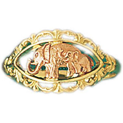 Dazzlers 14k Yellow Gold Elephant Ring, MPN: DZ-14167