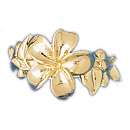 Dazzlers 14k Yellow Gold Multiple Plumeria Flower Ring, MPN: DZ-12915