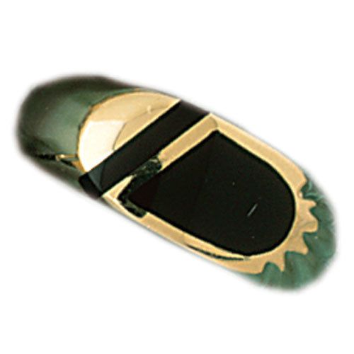 Dazzlers 14k Yellow Gold Ladies Black Onyx Ring, MPN: DZ-14809-4