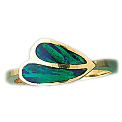 Dazzlers 14k Yellow Gold Created Opal Ring, MPN: DZ-14723-4