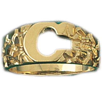 Dazzlers 14k Yellow Gold Initial C Ring, MPN: DZ-14500-8