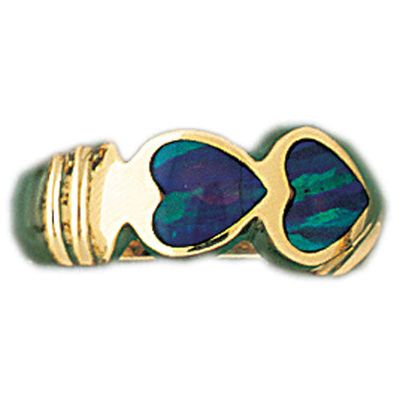 Dazzlers 14k Yellow Gold Created Opal Ring, MPN: DZ-14742-4